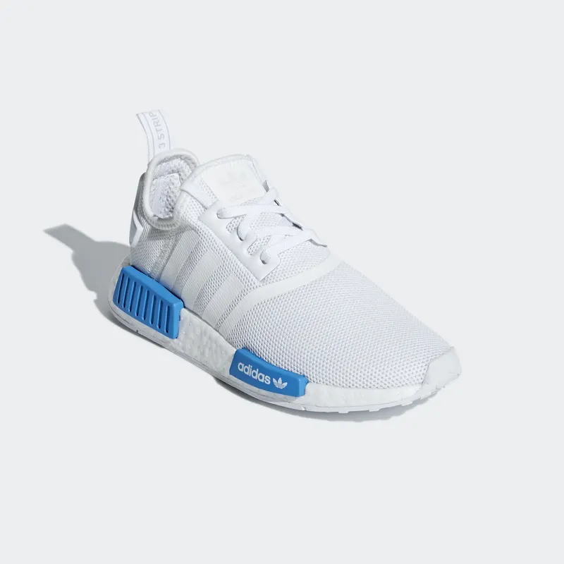 adidas NMD R1 Cloud White Bright Blue (Youth) Cloud White/Cloud White/Bright Blue (AQ1785)