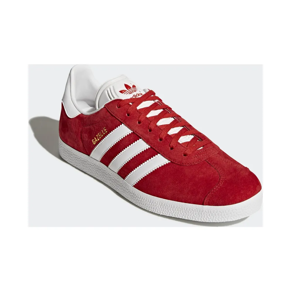 adidas Gazelle Scarlet/White/Gold Metallic Scarlet/White/Gold Metallic (S76228)