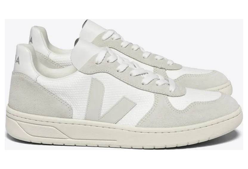 Veja V-10 B-Mesh W White / Natural / Pierre – “Wit” (VX0102499A)