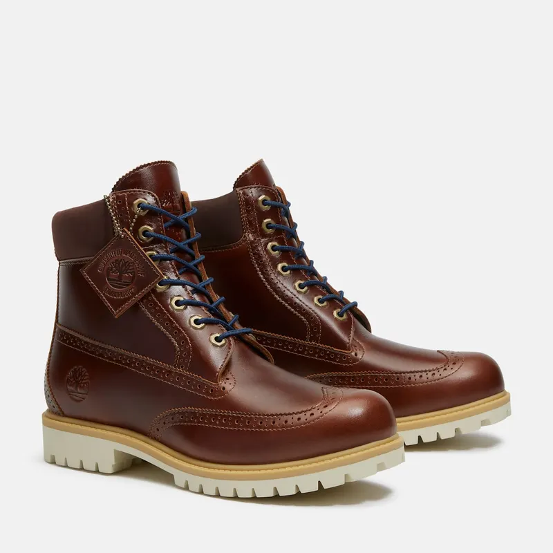 Timberland 6 Premium Brogue Boot Medium Brown Wingtip (TB0A2A8V-EM4)