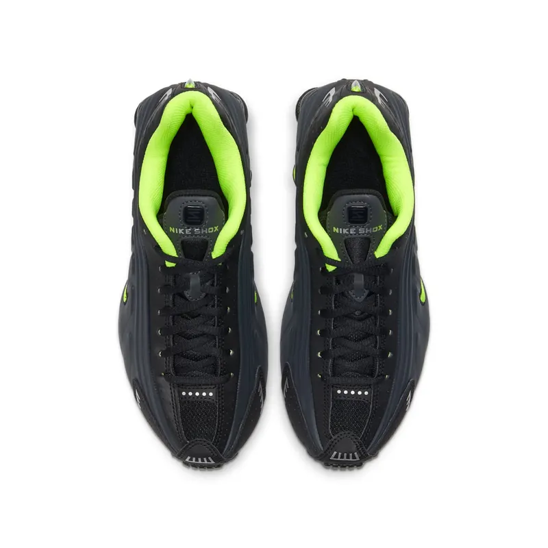 Nike Shox R4 Black Volt (GS) Black/Anthracite/Metallic Silver (CW2626-002)