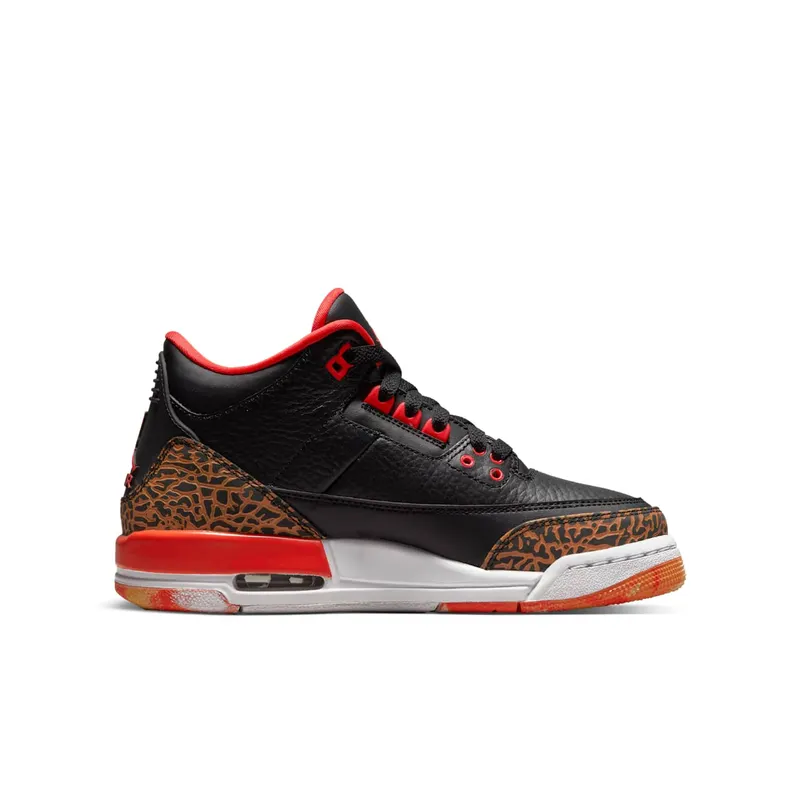 Air Jordan 3 Retro Black Team Orange (GS) (441140-088)