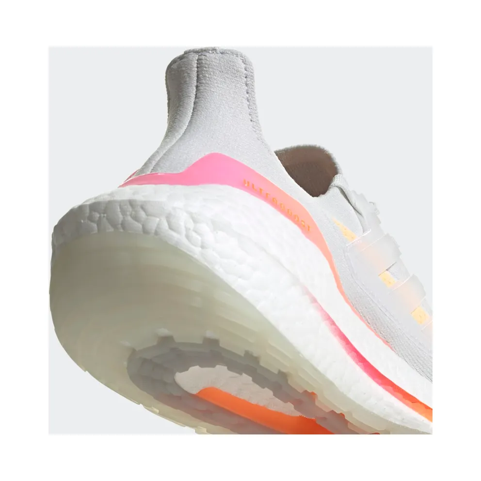 adidas Ultraboost 21 Crystal White / Crystal White / Acid Orange (FY0400)