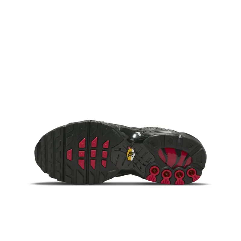 Nike Air Max Plus Black University Red Reflective Silver (GS) (DQ1104-001)