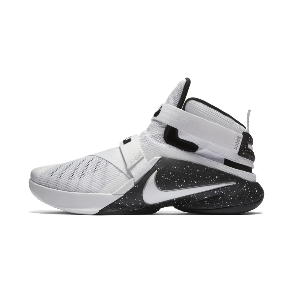 LeBron Soldier 9 “FLYEASE” White/Black-Silver (846246-110)