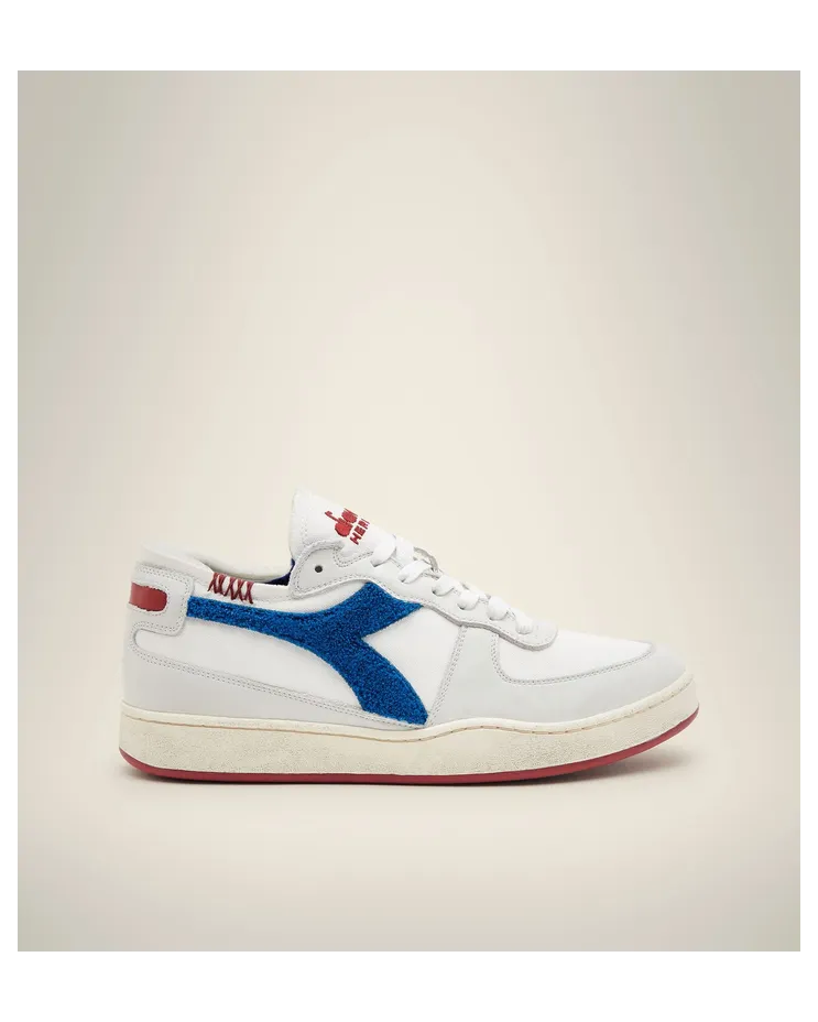 Diadora Mi Basket Row Cut Terry Bianco / Blu Reflex (201.178542-C6850)