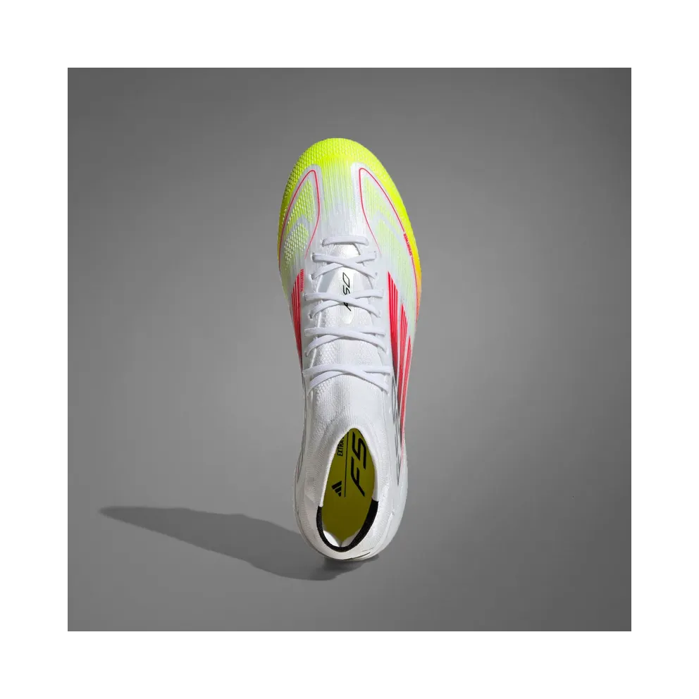 adidas F50 Elite Mid Firm Ground Boots “Cloud White / Lucid Red / Solar Yellow” (IE1457)