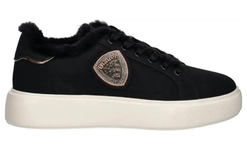 Blauer Venus mit Faux-Fur-Besatz “Black” (F5VENUS05)