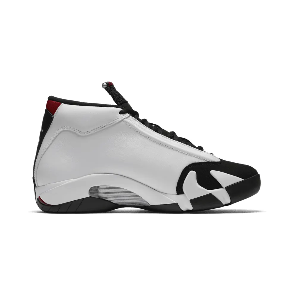 Jordan 14 Retro Black Toe (2014) White/Black-Varsity Red-Metallic Silver (487471-102)