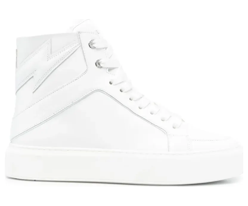 Zadig&Voltaire Klassische High-Top-Sneakers – Weiß (SWSN00427)