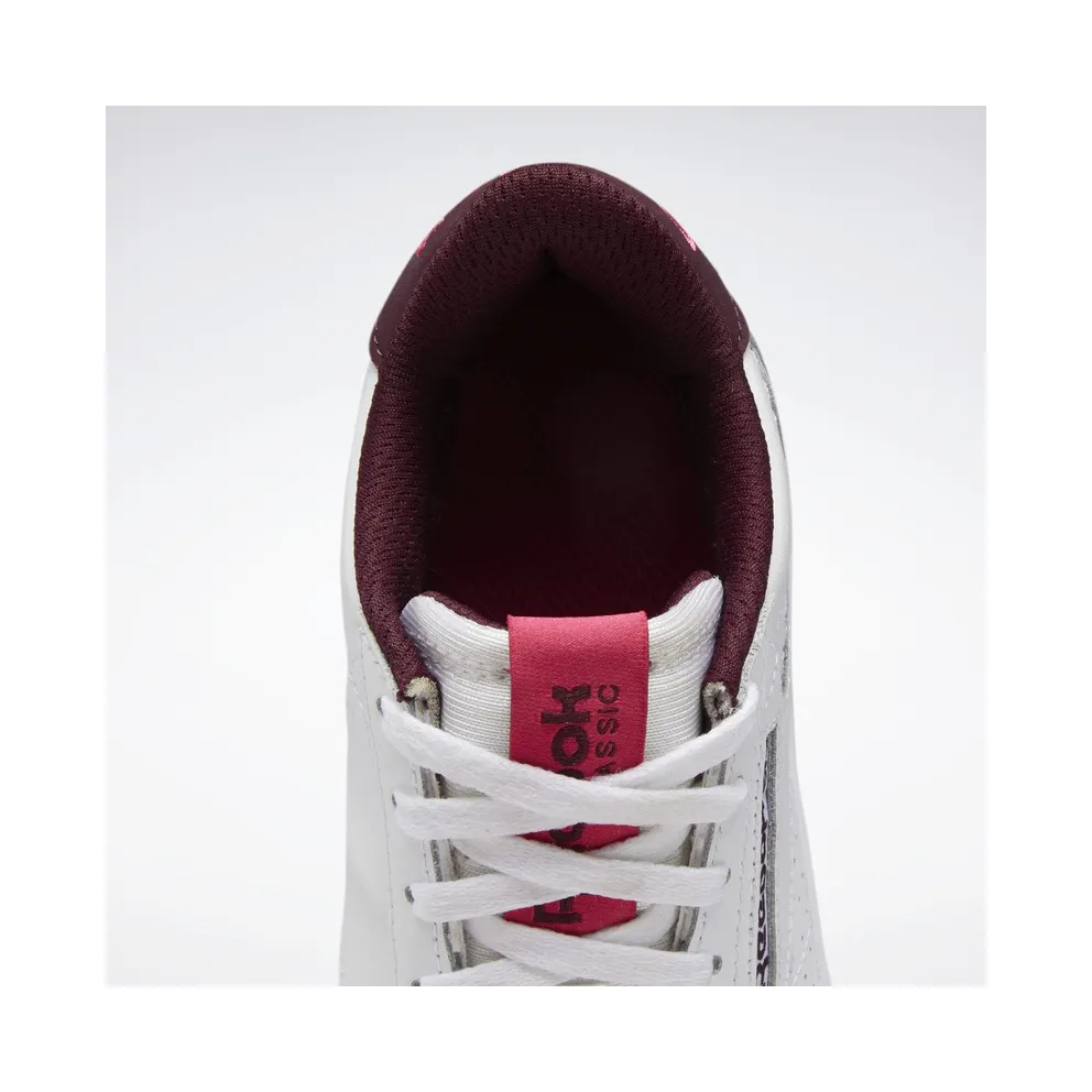Reebok Club C Double GEO Cloud White / Pursuit Pink / Maroon (H67347)