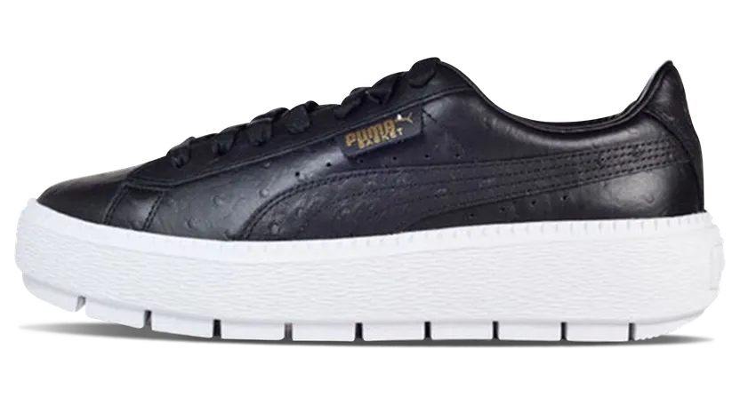 Puma PLATFORM TRACE OSTRICH “Black Ostrich” (366684-01)
