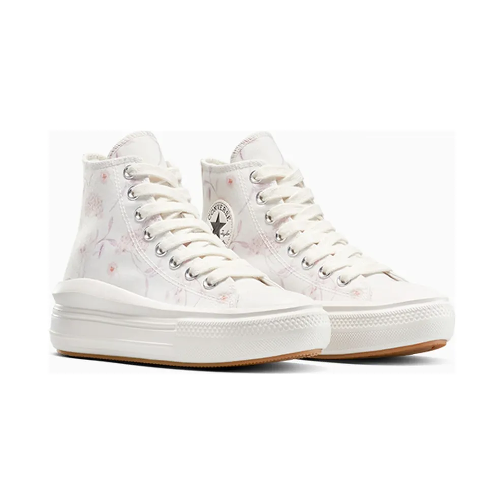 Converse Chuck Taylor All Star Move Platform Flowers Vintage White/Egret/Silver (A15483C)