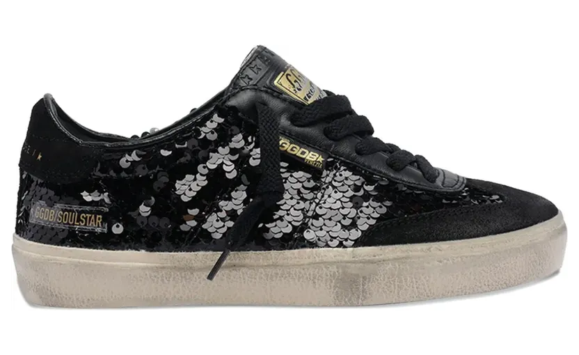 Golden Goose Soul Star sneakers met pailletten – Zwart (GWF00464F007486)
