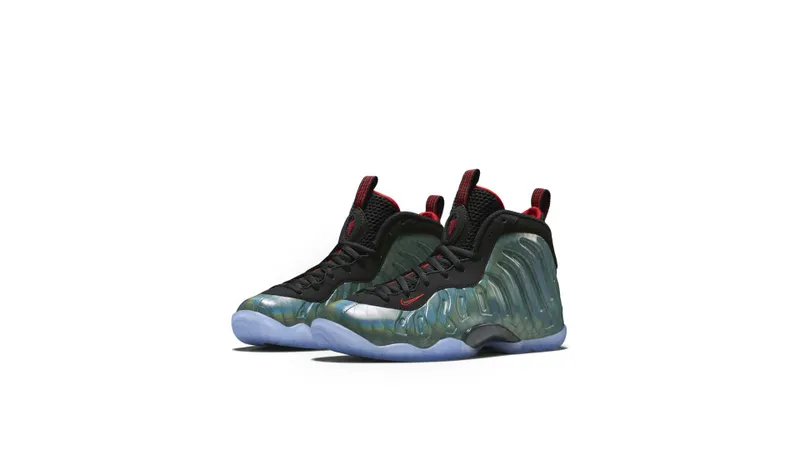 Nike Air Foamposite One Gone Fishing (GS) Dk Emerald/Black-Challenge Red (644791-300)