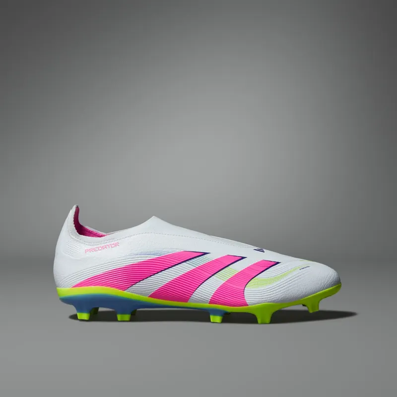 adidas Predator League Laceless FG/MG Cloud White Lucid Pink Lucid Lemon (ID3861)