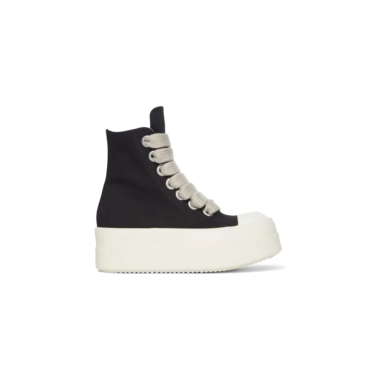 Rick Owens DRKSHDW Mega Bumper Jumbolace High Sneaks Black Milk (DU01F4850-DOW2-911)