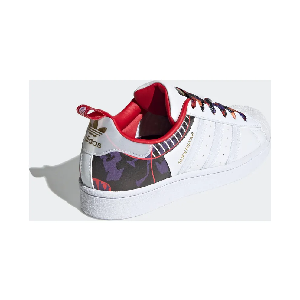 Adidas Superstar J ‘Chinese New Year – Year Of The Ox Camo’ Cloud White/Cloud White/Scarlet (GZ7350)