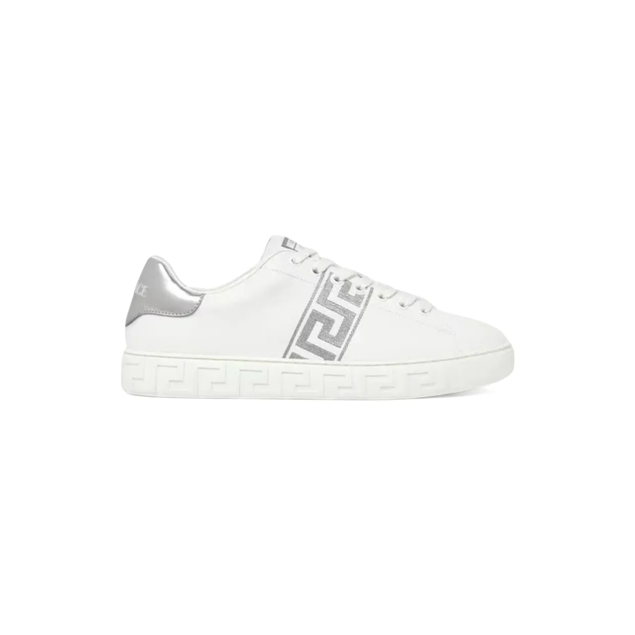 Versace Greca Embroidered White Silver Palladium (1014460-1A10734-2W27P)