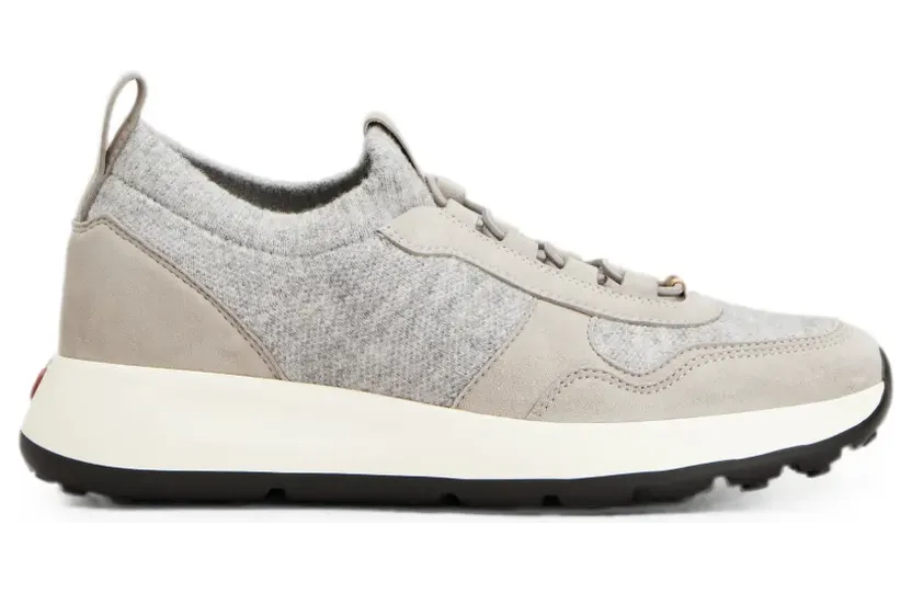 Tod’s Red Dot Sock-Sneakers aus Strick und Wildleder – Grau (XXW79K0KN80VOE)
