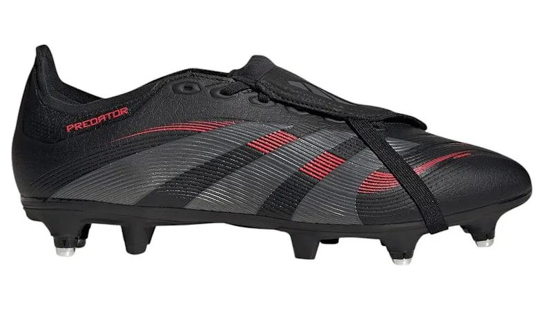 adidas Predator League Fold-Over Tongue SG Core Black Grey Four Lucid Red (JP9826)