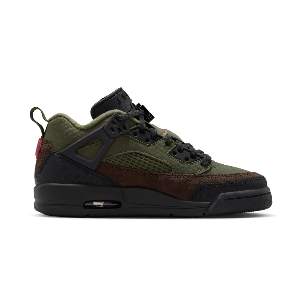 Jordan Spizike Low GS “Medium Olive / Black / Baroque Brown / University Red” (IH2359-200)