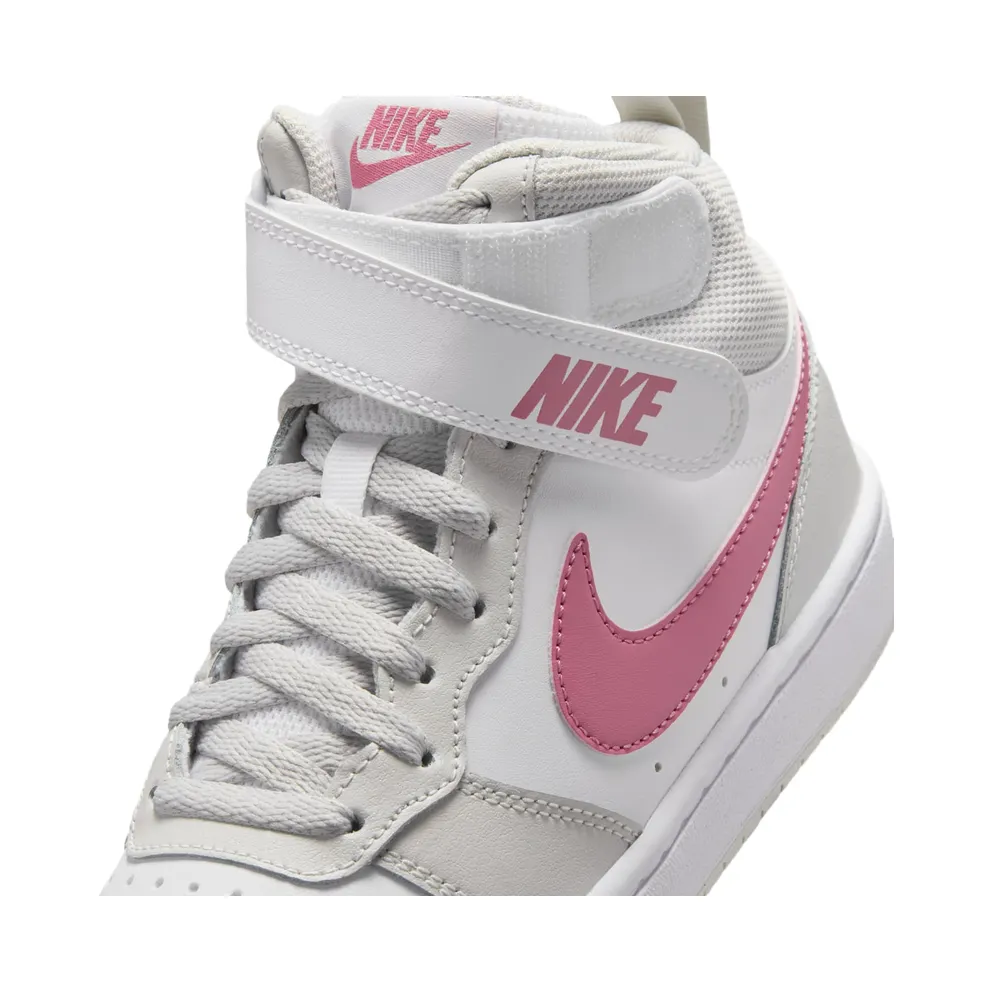 Nike Court Borough Mid 2 White Vast Grey Peony (CD7782-133)