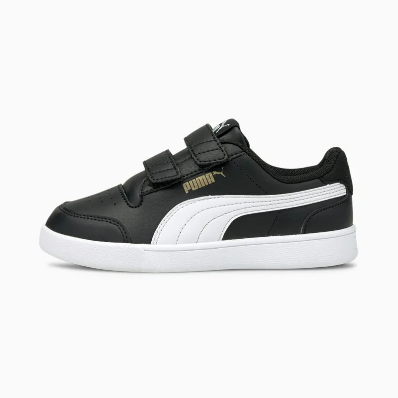 PUMA Shuffle Kids’ Black/White/Gold (375689-03)