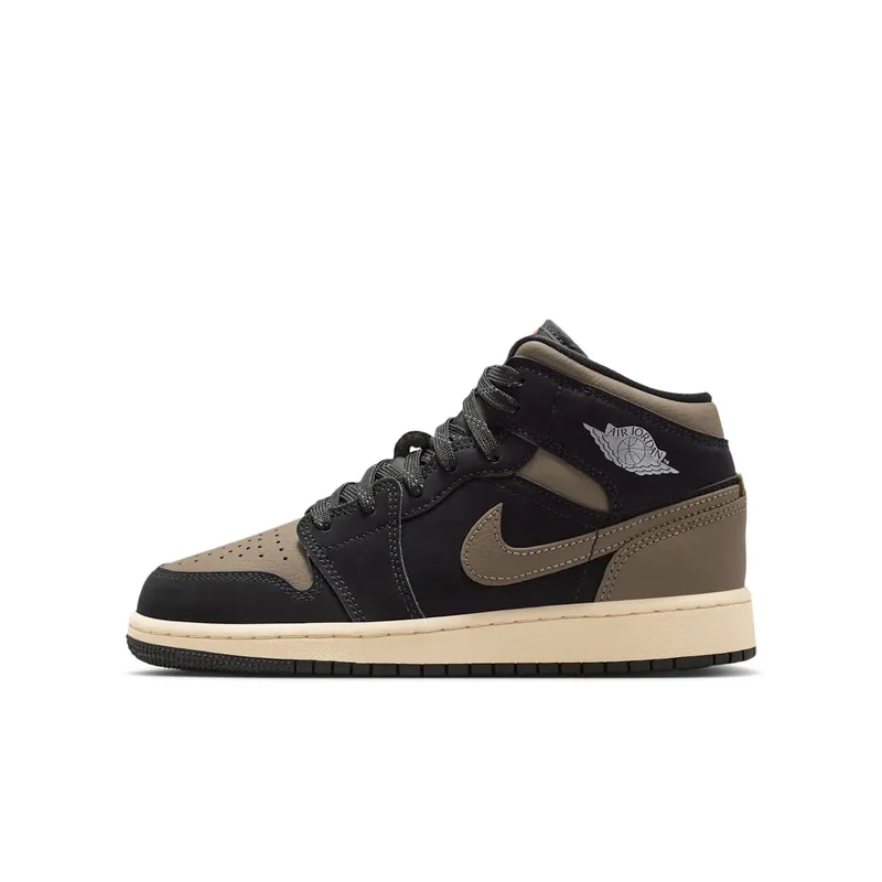 Air Jordan 1 Black/Light Wild Mango/Muslin/Olive Grey (IB7053-002)