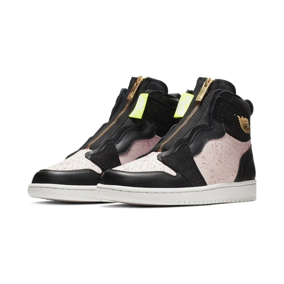 Jordan 1 Retro High Zip Silt Red (W) Black/Metallic Gold-Phantom-Silt Red (AQ3742-001)