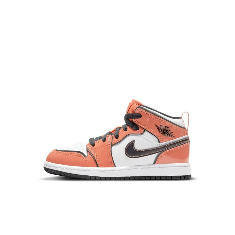 Jordan 1 Mid Turf Orange (PS) Turf Orange/White-Black (BQ6932-802)