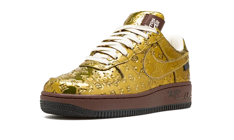 Nike Louis Vuitton Air Force 1 Low “Virgil Abloh – Metallic Gold” (1A9VG3)