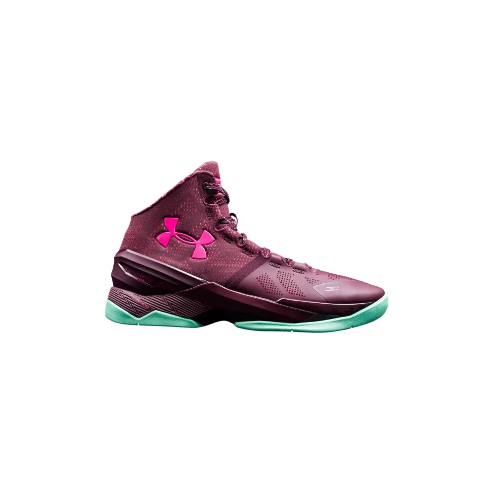 Under Armour UA Curry 2 Black History Month Dark Maroon/Antifreeze/Mojo Pink (1259007-602)
