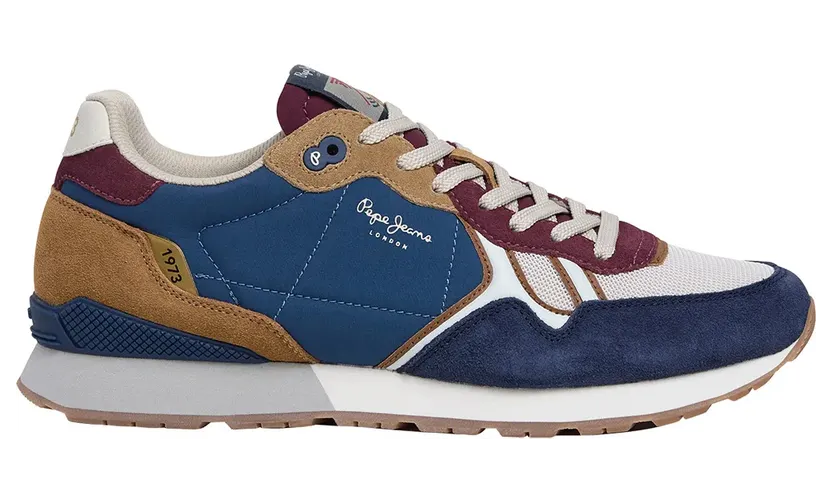 Pepe Jeans PèPè sneaker Navy / Bruin / Framboos / Wit (PMS400029-595)