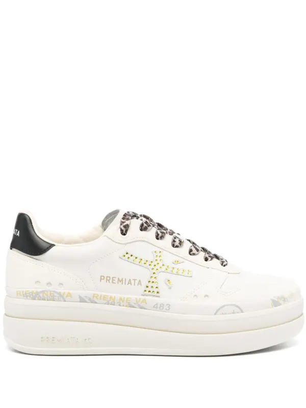 Premiata Plateau- mit Logo-Print – Nude (MICOL6794C)