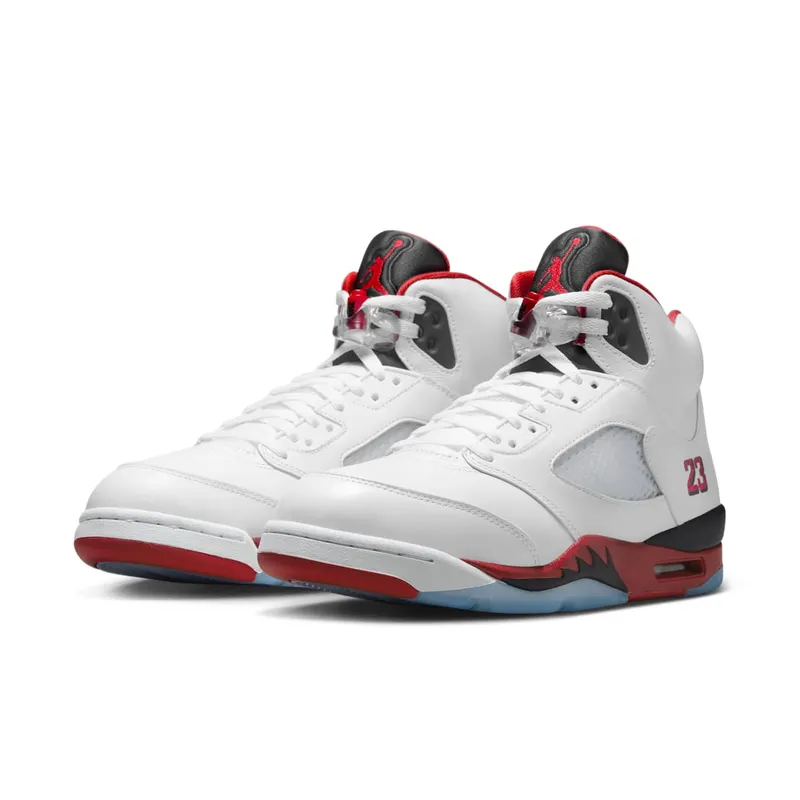Jordan Air Jordan 5 “White/Fire Red/Black” (HQ7978-101)