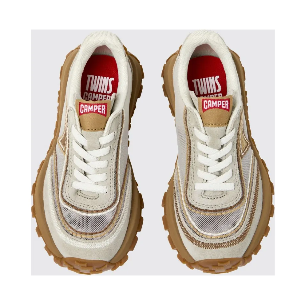 Camper Twins Recycled Polyester and Suede Beige (K800685-002TWINS0)