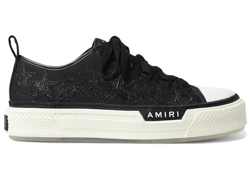 AMIRI Stars Court Low Black Glitter (AW23MFS006-001)