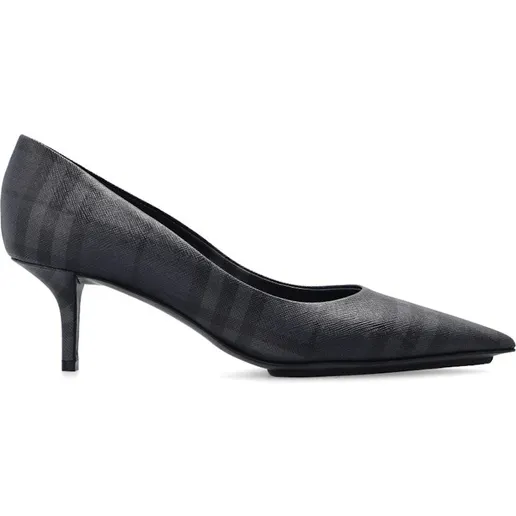 Burberry Checked 55mm Pumps Black Grey (8048630)