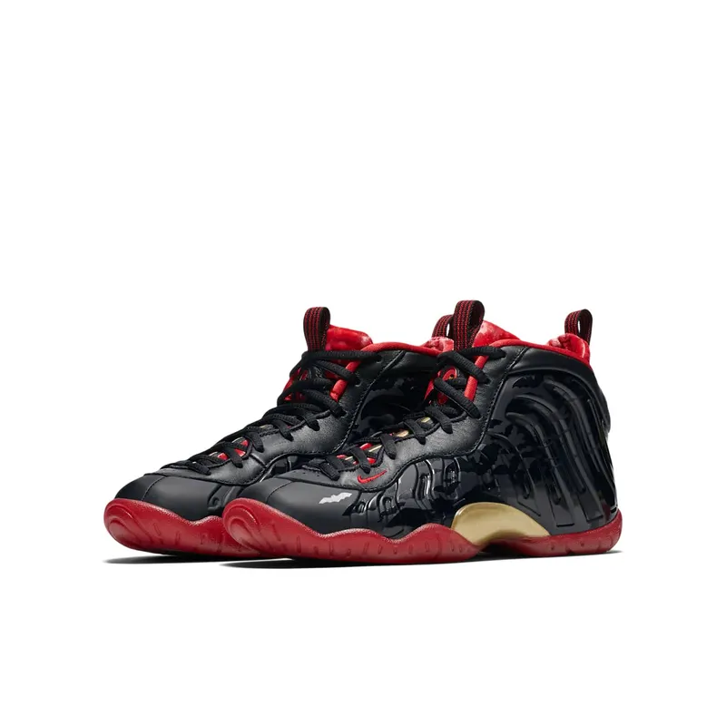 Nike Air Foamposite One Dracula (GS) Black/University Red-Metallic Gold (846077-003)