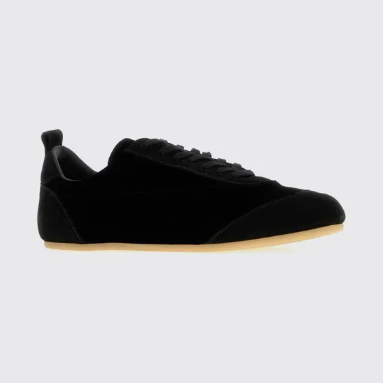 Jil sander Etage Sneakers in Velvet and Suede with Rear Pull Tab Black (J15WS0047P7821001)