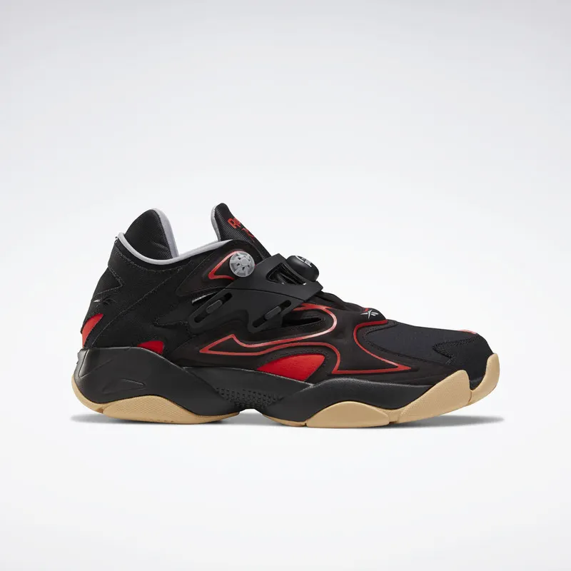 Reebok Pump Court Black Red Gum Black/Instinct Red-Maroon (Other Brands Reebok)