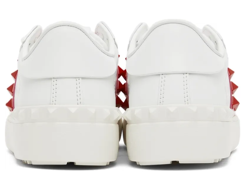 Valentino Garavani White & Pink Untitled Open Sneakers (XW2S0A01DNU) (4)