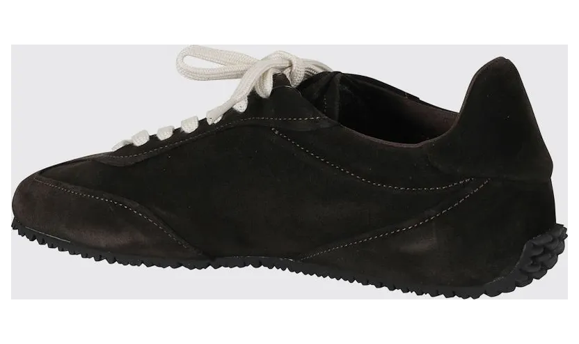 Axel Arigato Daze Runner Suede Calfskin Sneakers with Tone-on-Tone Logo Brown (F4286006) (2)
