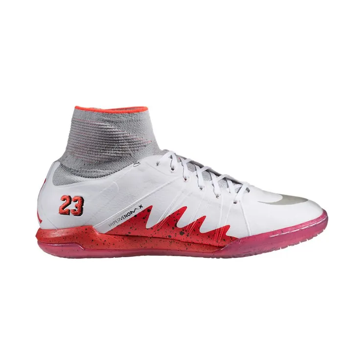 Nike HyperVenomX Proximo IC Jordan Neymar Jr. “White / Light Crimson / Black / Reflect Silver” (820118-106)