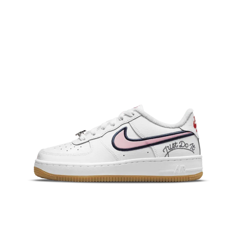 Nike Air Force 1 Low LV8 Just Do It White Pink Glaze (GS) (DB4542-100)