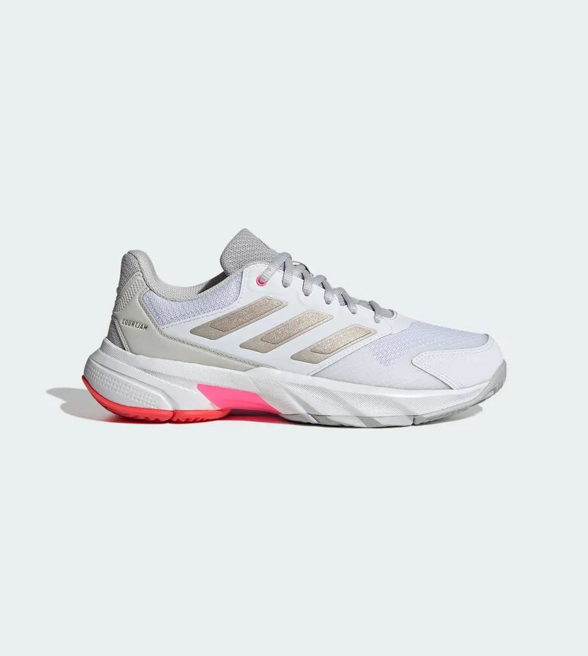 Adidas Courtjam Control 3 Tennis Cloud White / Iron Metallic / Lucid Red (IH2968)