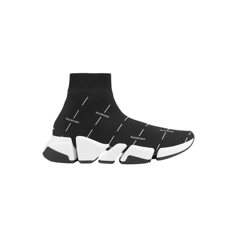 Balenciaga Speed 2.0 Black White Logo (W)