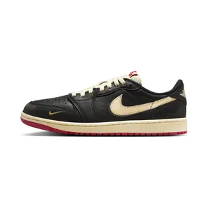 Air Jordan 1 Low OG Nigel Sylvester – Better With Time “Black / Varsity Red / Muslin” (IB8958-001)