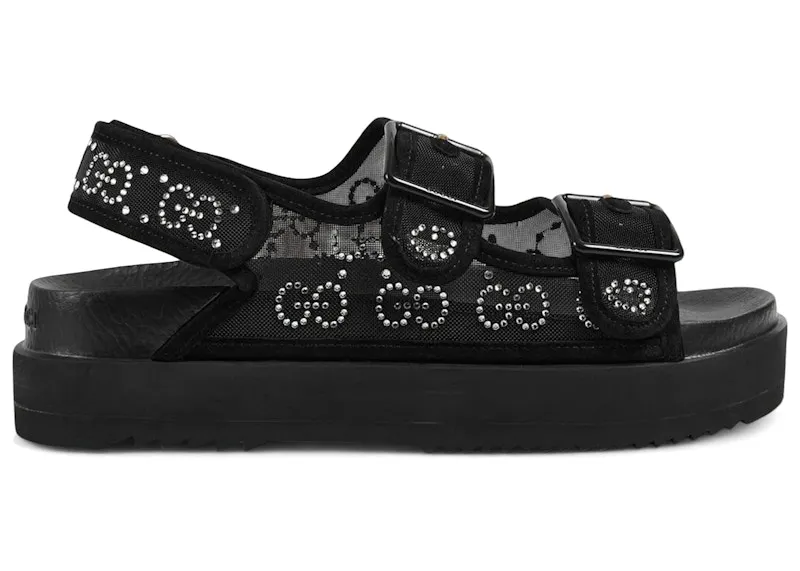 Gucci GG Sandal Crystals Black (701158 F13A0 1000)
